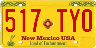 NM license plate 517TYO