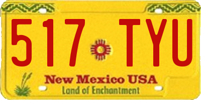 NM license plate 517TYU