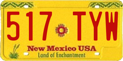 NM license plate 517TYW