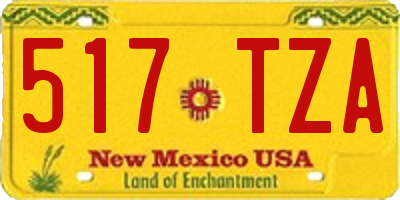 NM license plate 517TZA