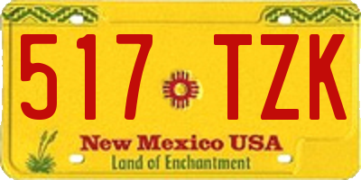 NM license plate 517TZK