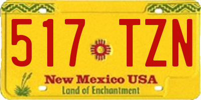 NM license plate 517TZN