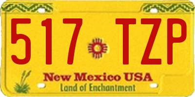 NM license plate 517TZP