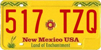 NM license plate 517TZQ