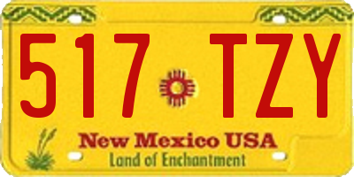 NM license plate 517TZY