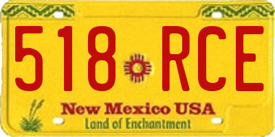 NM license plate 518RCE