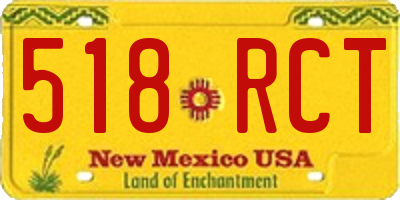 NM license plate 518RCT