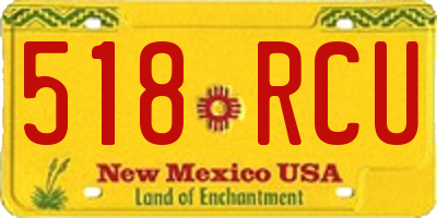 NM license plate 518RCU