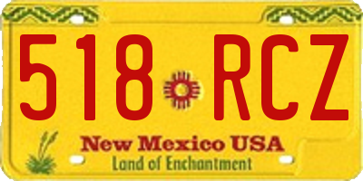 NM license plate 518RCZ