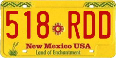 NM license plate 518RDD