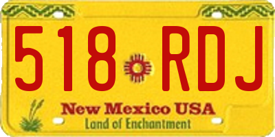 NM license plate 518RDJ