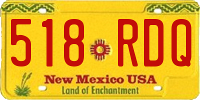 NM license plate 518RDQ