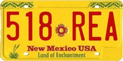 NM license plate 518REA