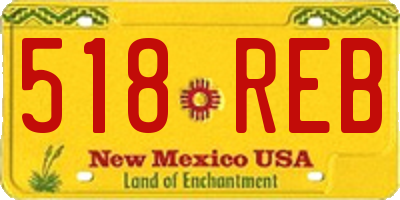 NM license plate 518REB