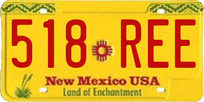 NM license plate 518REE