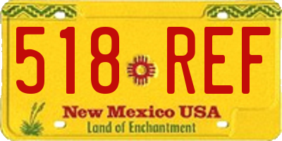 NM license plate 518REF