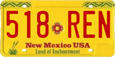 NM license plate 518REN