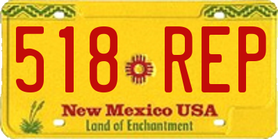 NM license plate 518REP