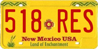 NM license plate 518RES