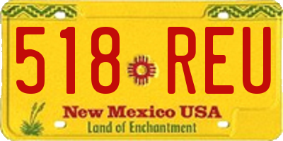 NM license plate 518REU