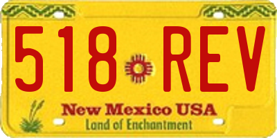 NM license plate 518REV