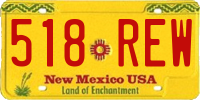 NM license plate 518REW