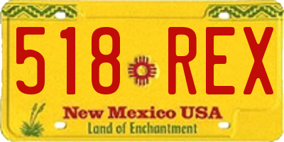 NM license plate 518REX