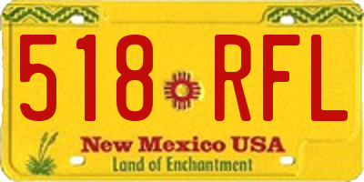 NM license plate 518RFL