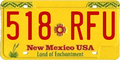 NM license plate 518RFU