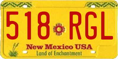 NM license plate 518RGL