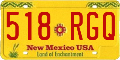 NM license plate 518RGQ