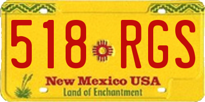 NM license plate 518RGS