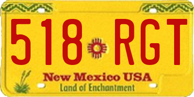 NM license plate 518RGT