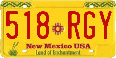 NM license plate 518RGY