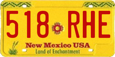 NM license plate 518RHE