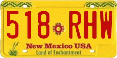 NM license plate 518RHW