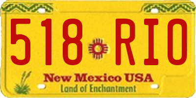 NM license plate 518RIO