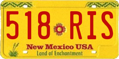 NM license plate 518RIS