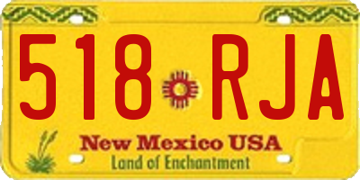 NM license plate 518RJA