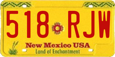 NM license plate 518RJW