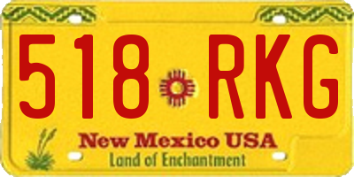 NM license plate 518RKG