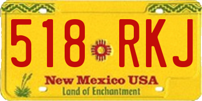 NM license plate 518RKJ