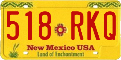 NM license plate 518RKQ