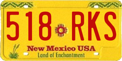 NM license plate 518RKS