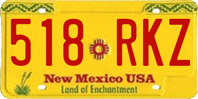 NM license plate 518RKZ