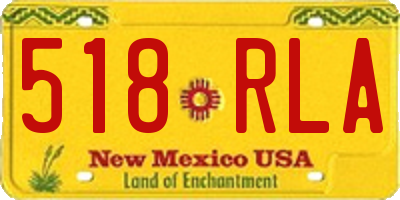 NM license plate 518RLA