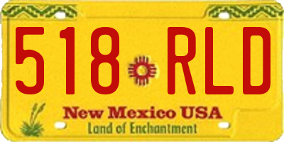 NM license plate 518RLD