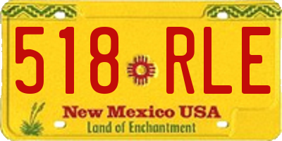 NM license plate 518RLE