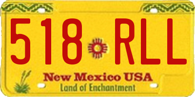 NM license plate 518RLL