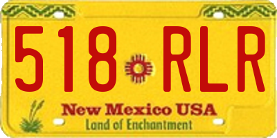 NM license plate 518RLR